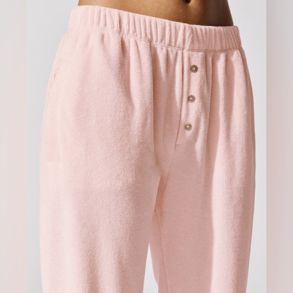 NWT DONNI. Terry Joggers Sweatpants Light Pink Size Large - Picture 8 of 12